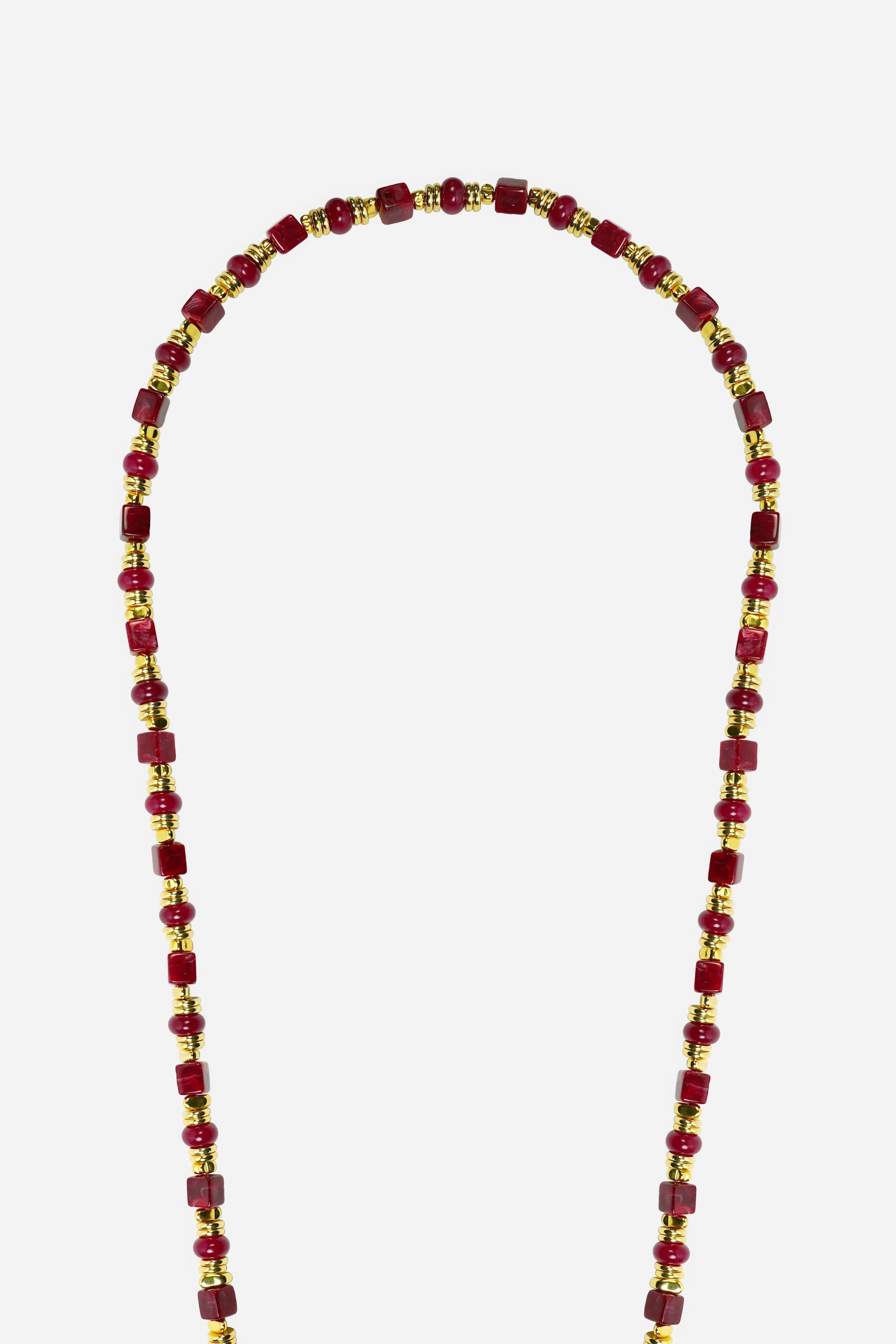 Chaine Longue Jeanne Bordeaux 120 cm