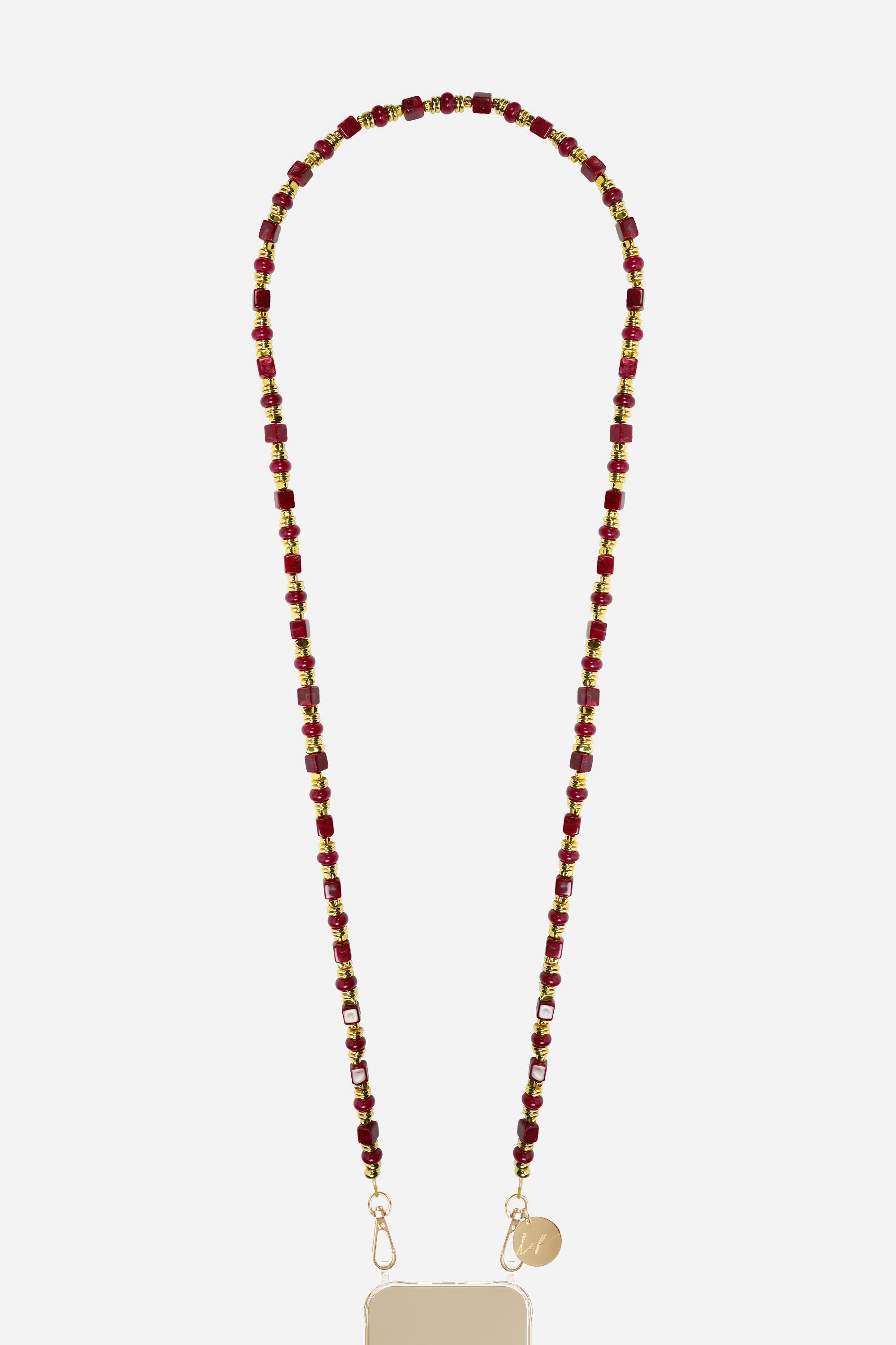 Chaine Longue Jeanne Bordeaux 120 cm