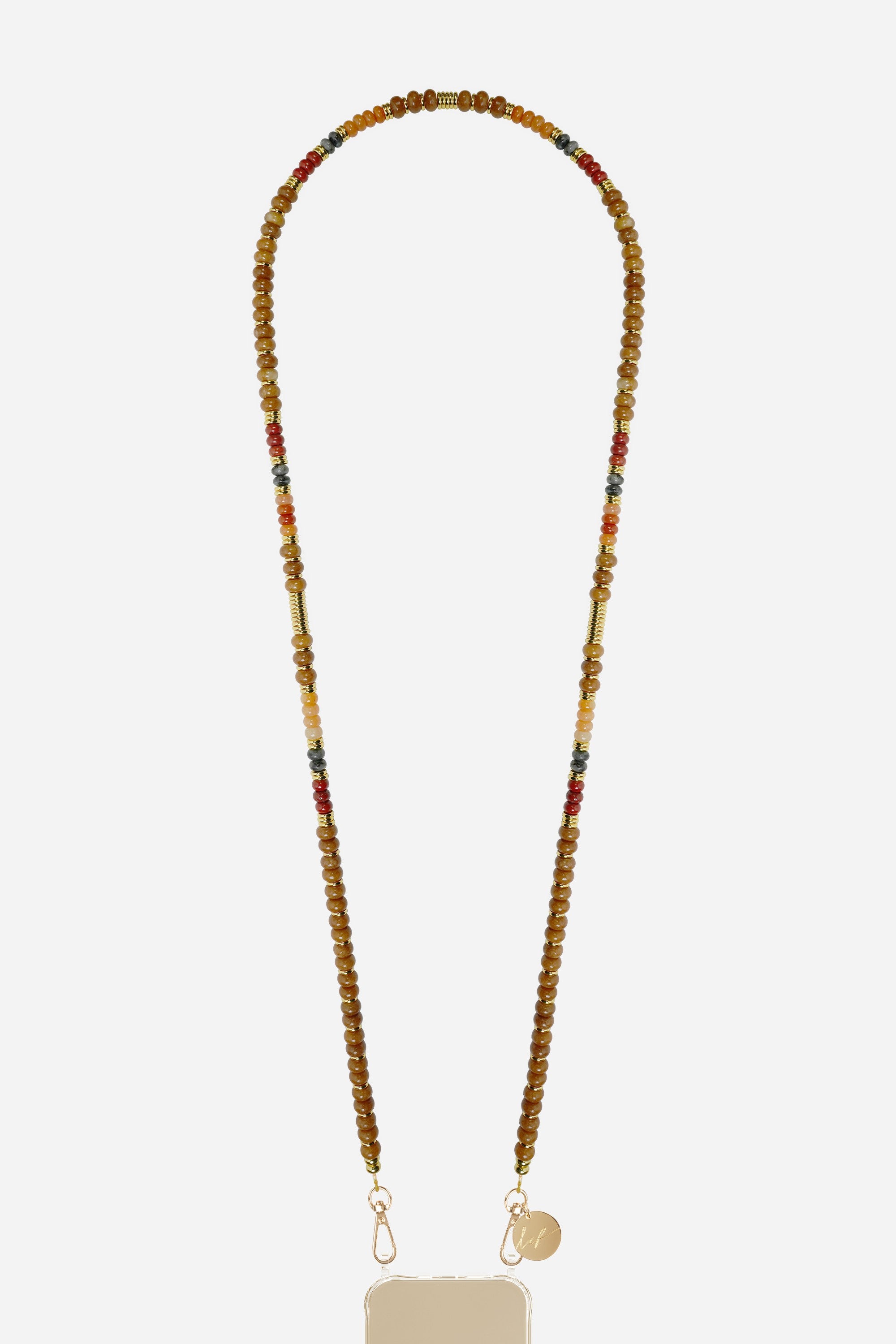 Chaine Longue Helene Marron 120 cm