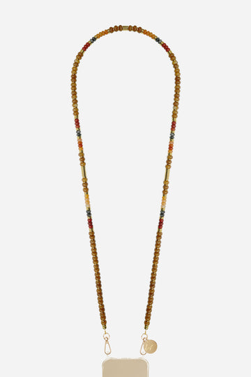 Chaine Longue Helene Marron 120 cm