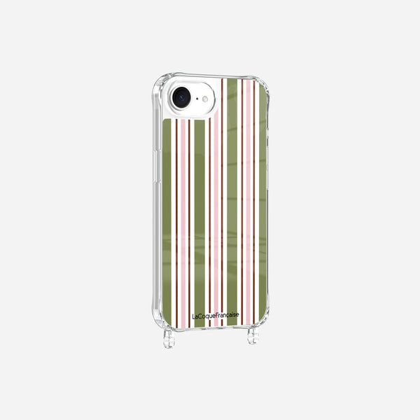 Coque Anneaux Imprimee Rayure Kaki