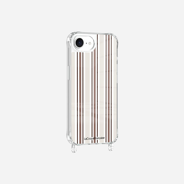 Coque Anneaux Imprimee Rayure Greige