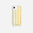 Coque Anneaux Imprimee Rayure Jaune Beige