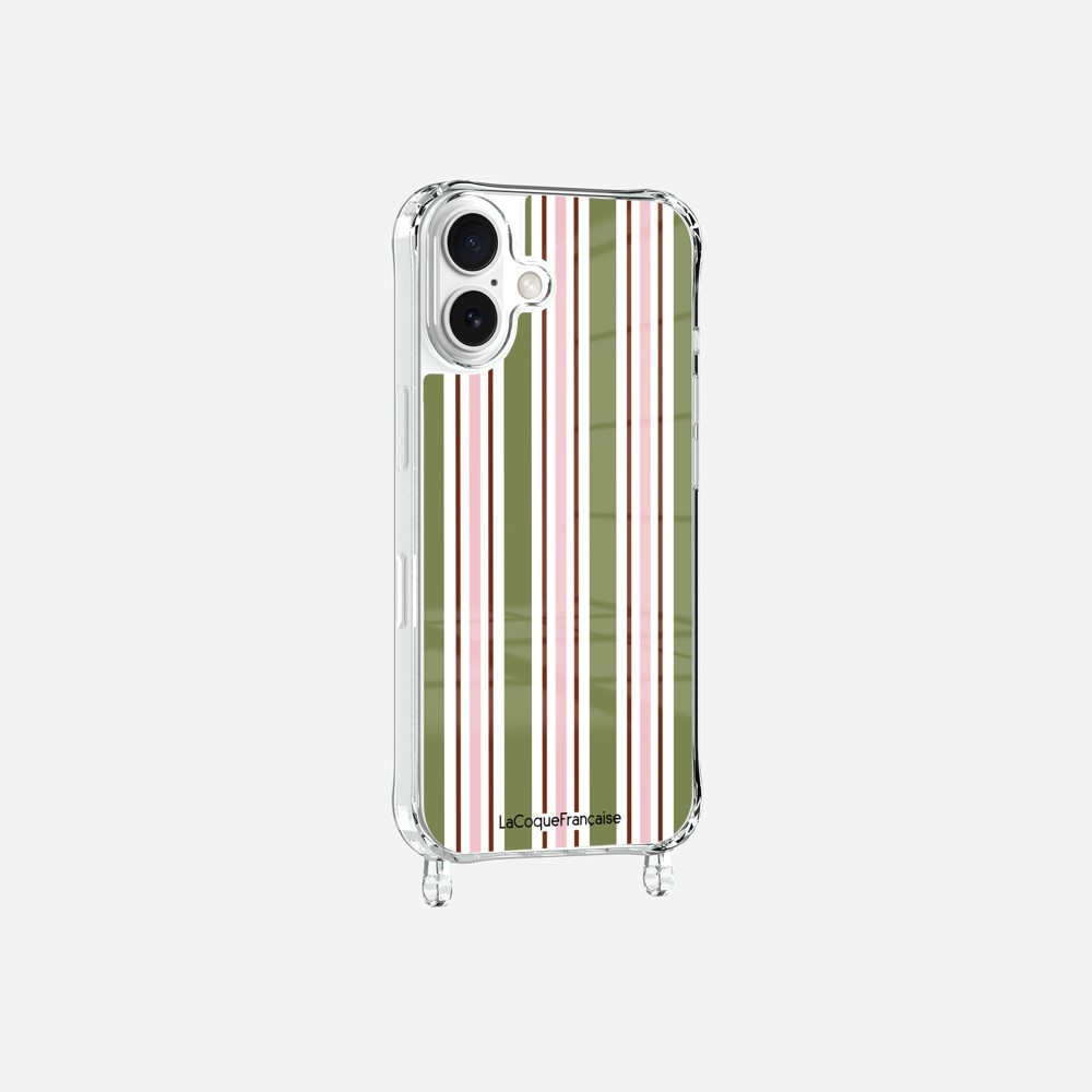 Coque Anneaux Imprimee Rayure Kaki