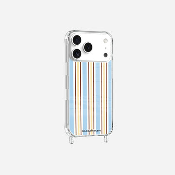 Coque Anneaux Imprimee Rayure Bleue - 3