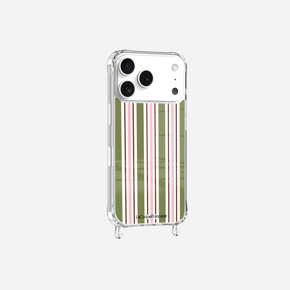 Coque Anneaux Imprimee Rayure Kaki - 3