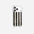 Coque Anneaux Imprimee Rayure Noir Beige