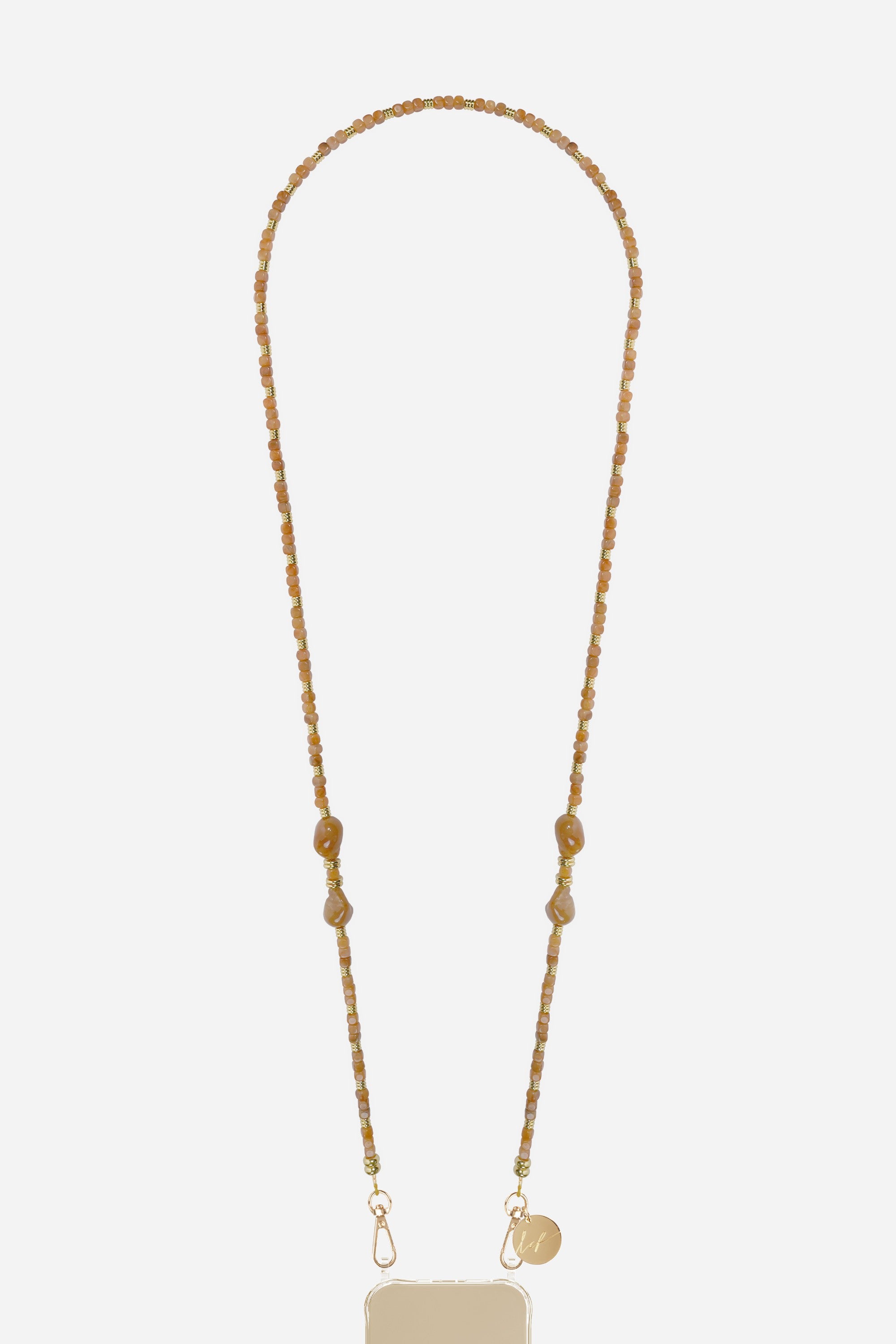 Chaine Longue Berta Camel 120 cm