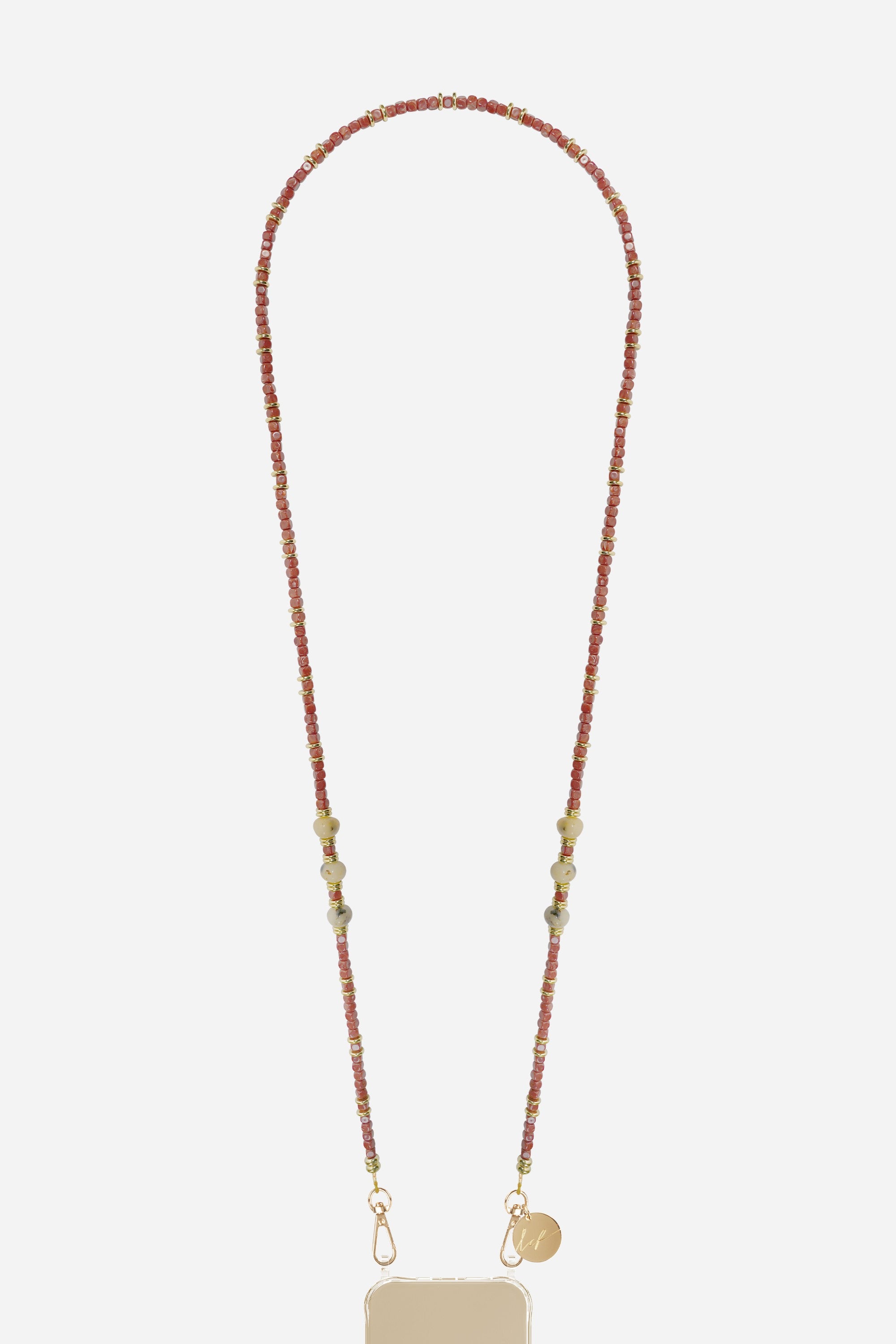 Chaine Longue Dalia Bordeaux 120 cm