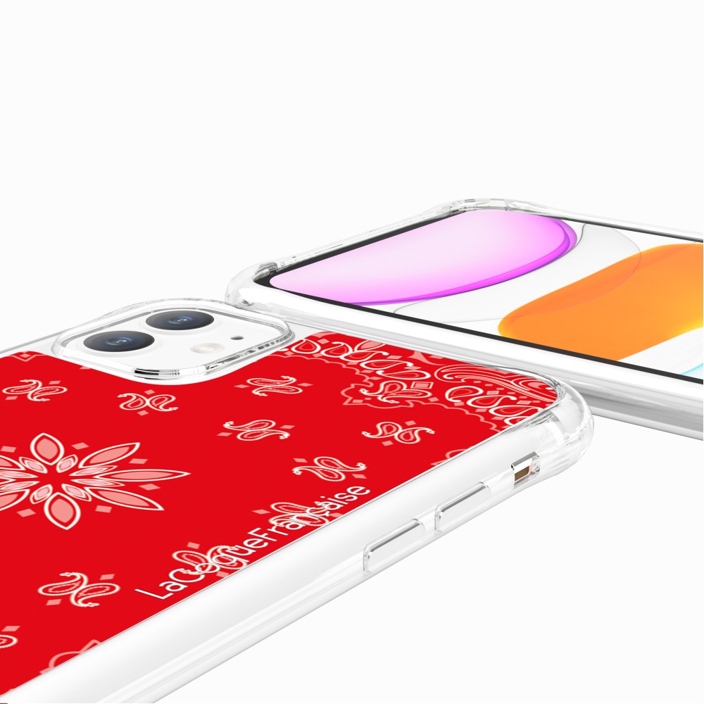 Coque Sans Anneaux Imprimee Bandana Rouge