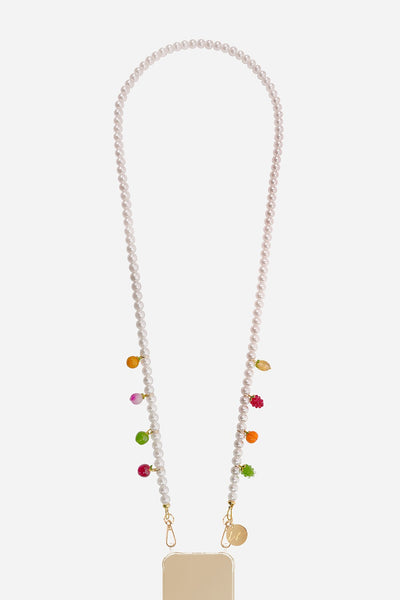 Chaine Longue Anais Blanc 120 cm