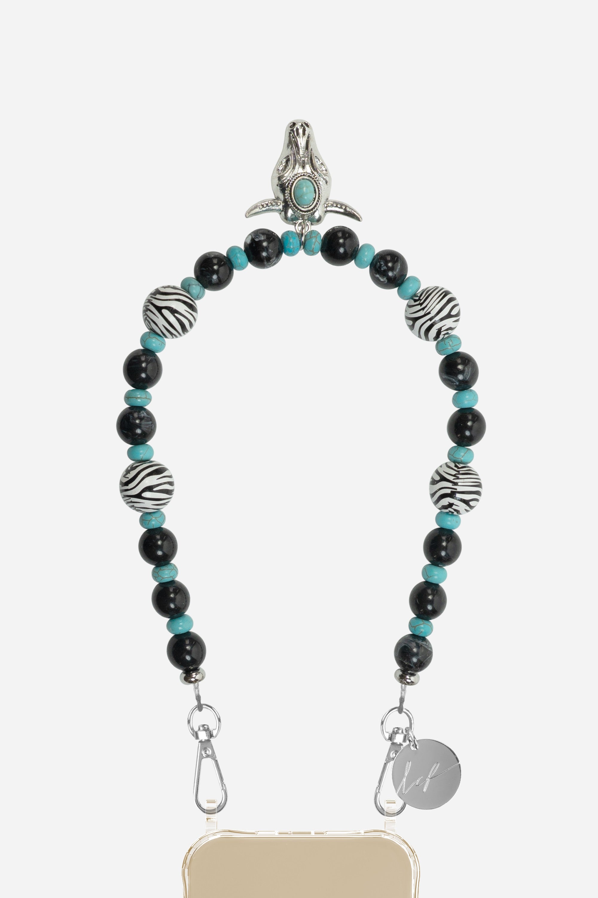 Chaine Courte Dolores Noir 40 cm