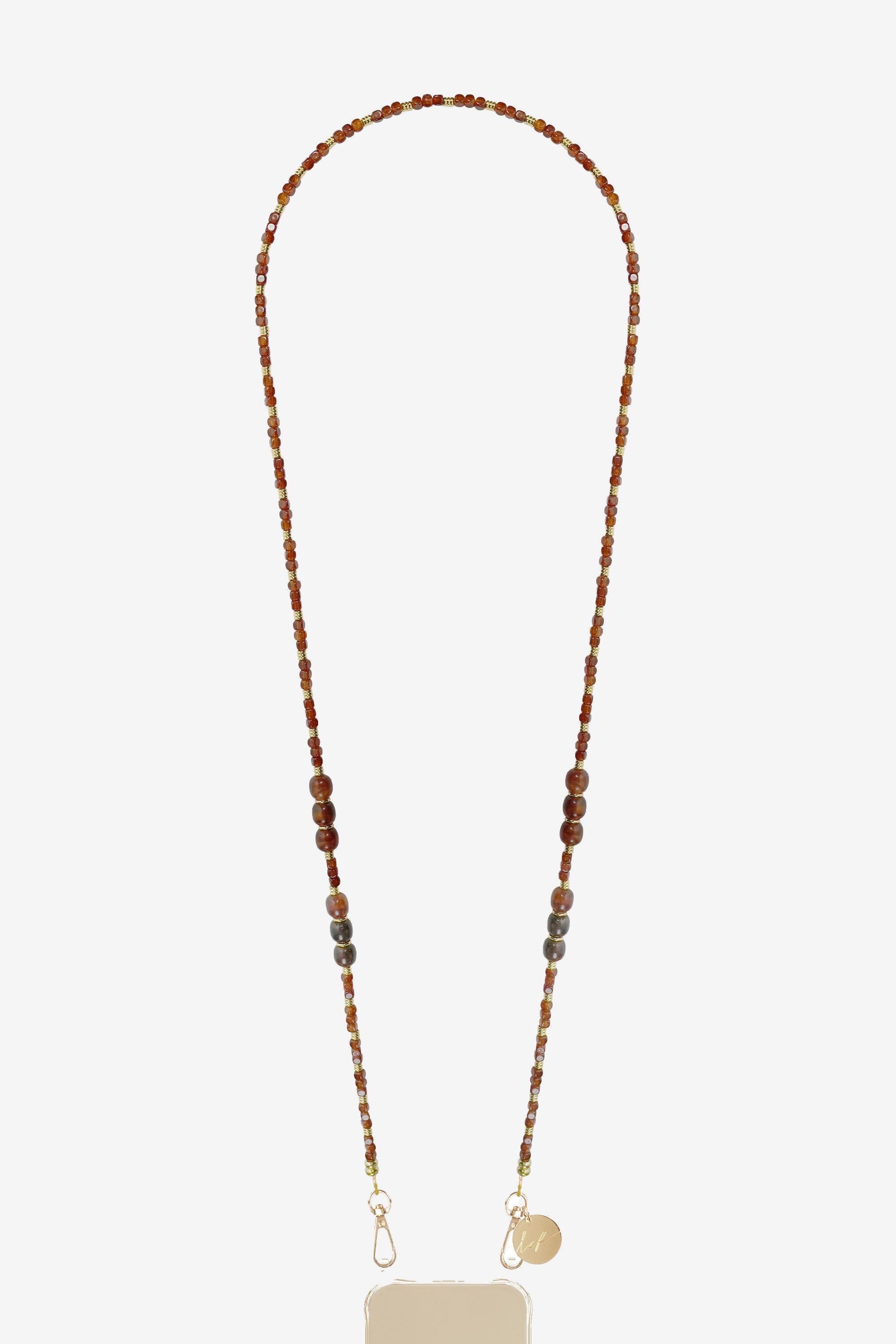 Chaine Longue Alda Marron 120 cm