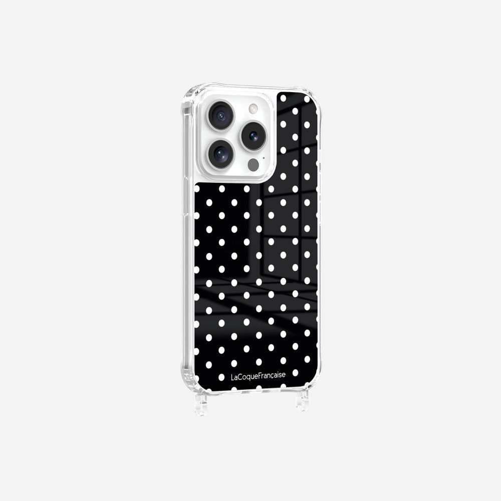 Coque Anneaux Imprimee Pois Blanc