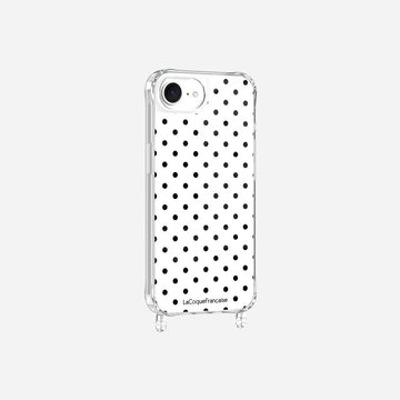 Coque Anneaux Imprimee Pois Noir