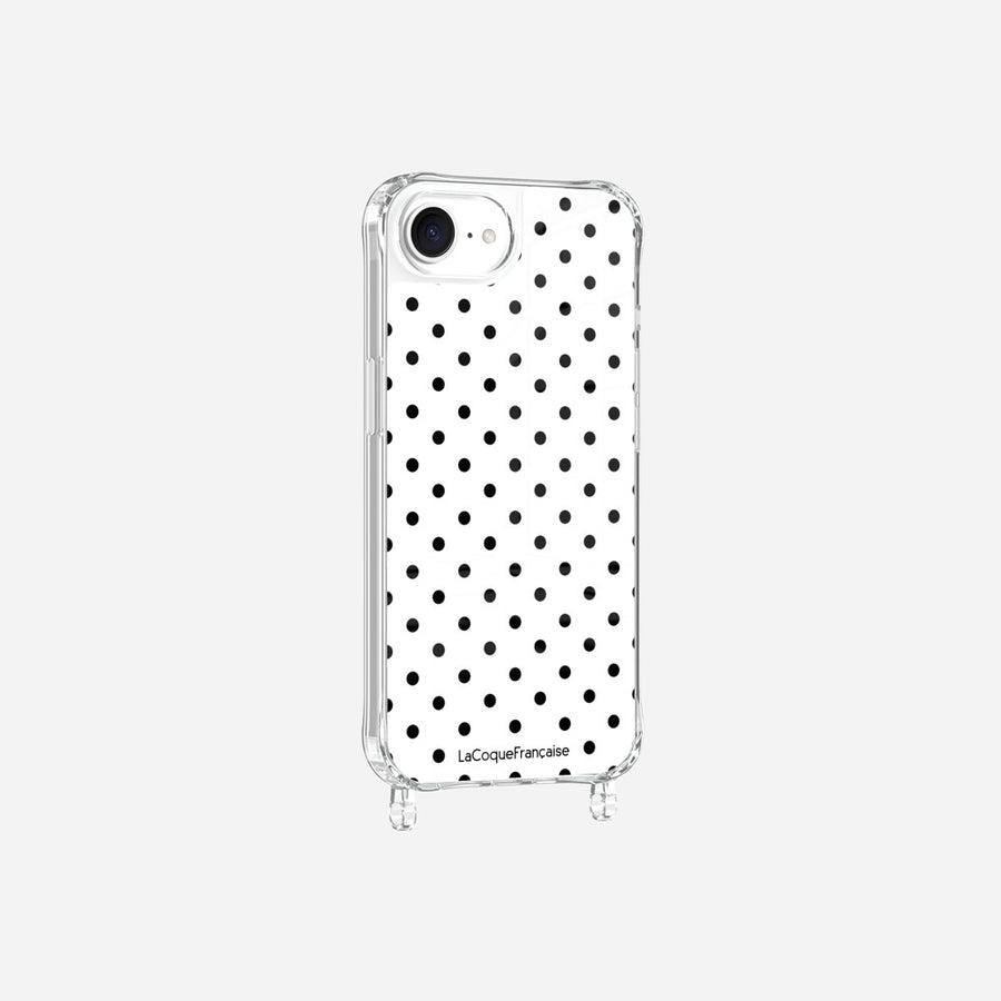 Coque Anneaux Imprimee Pois Noir