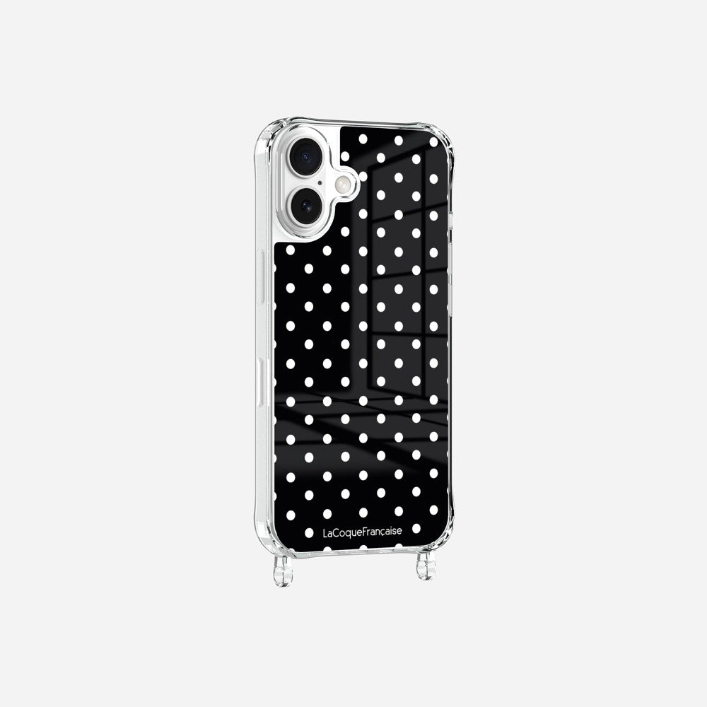 Coque Anneaux Imprimee Pois Blanc