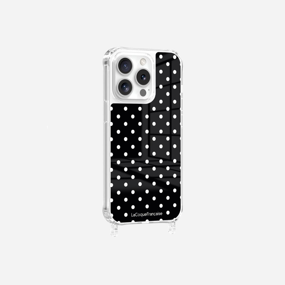 Coque Anneaux Imprimee Pois Blanc