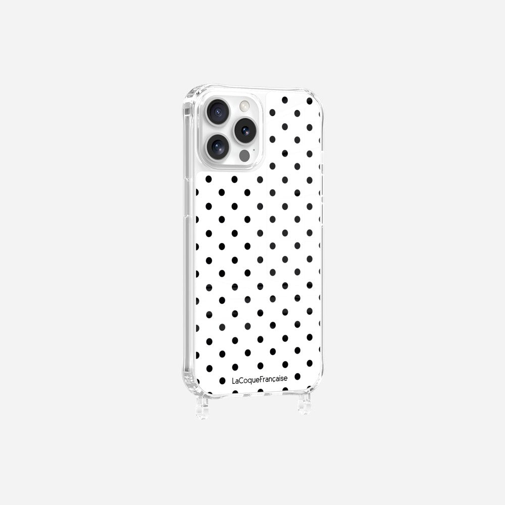 Coque Anneaux Imprimee Pois Noir