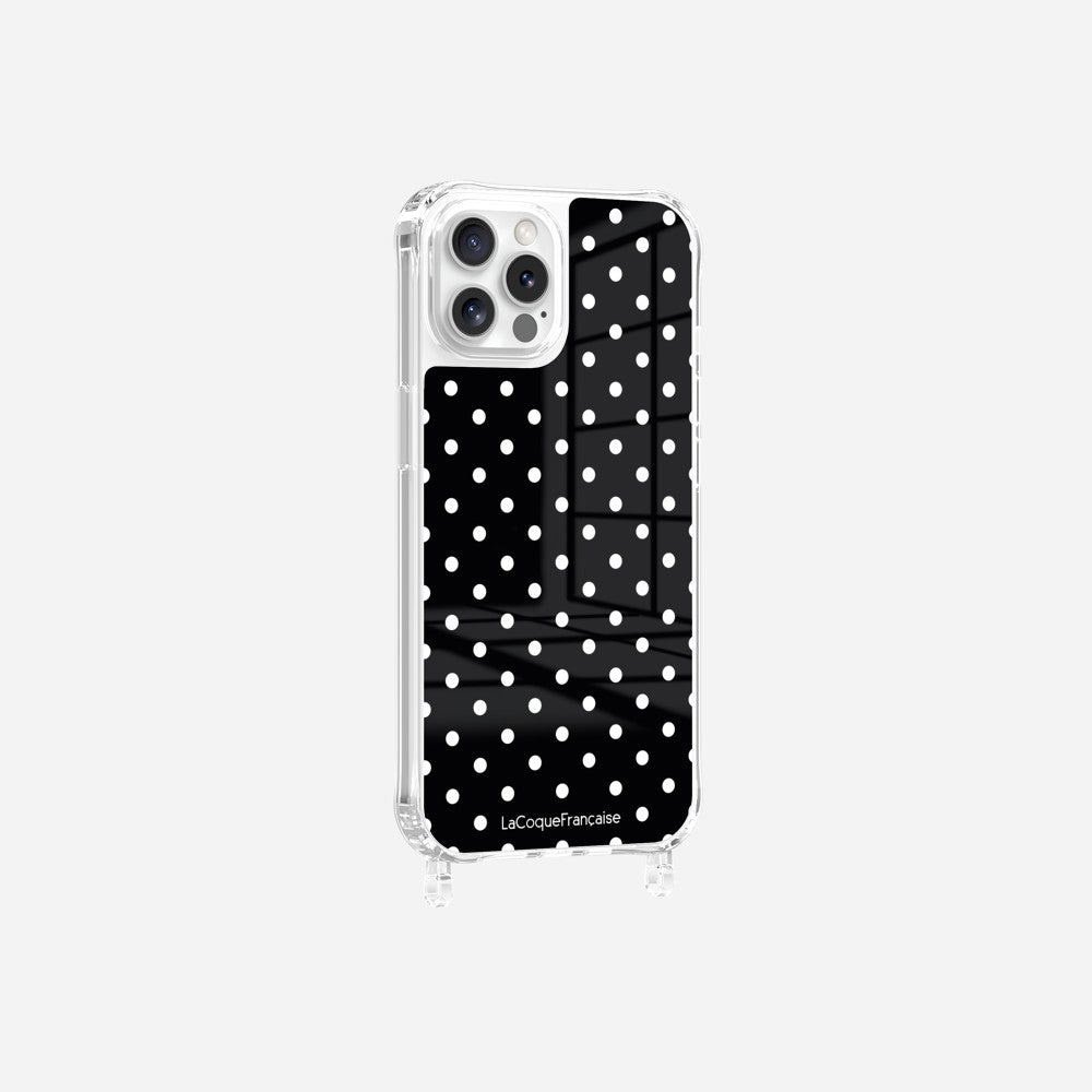Coque Anneaux Imprimee Pois Blanc