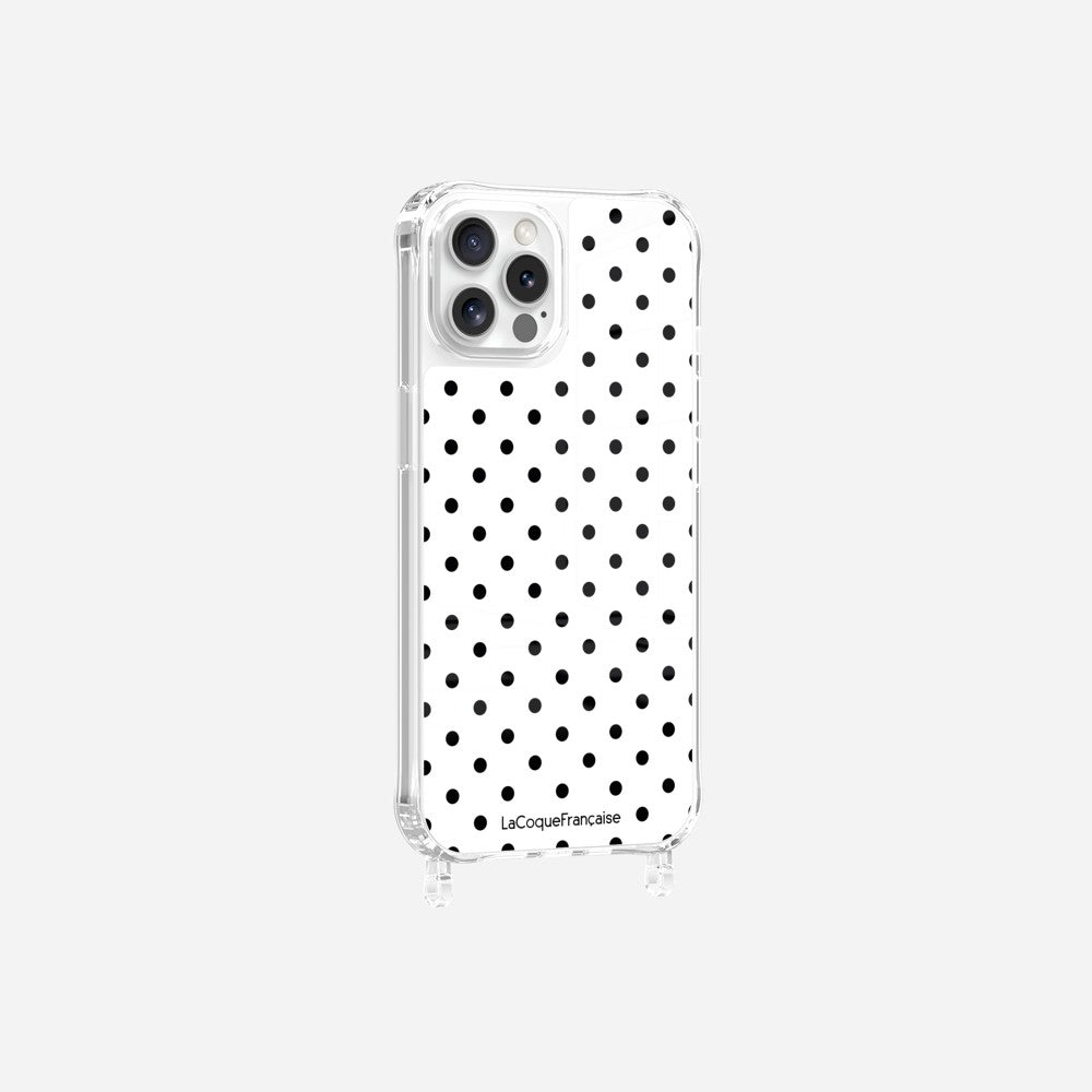 Coque Anneaux Imprimee Pois Noir