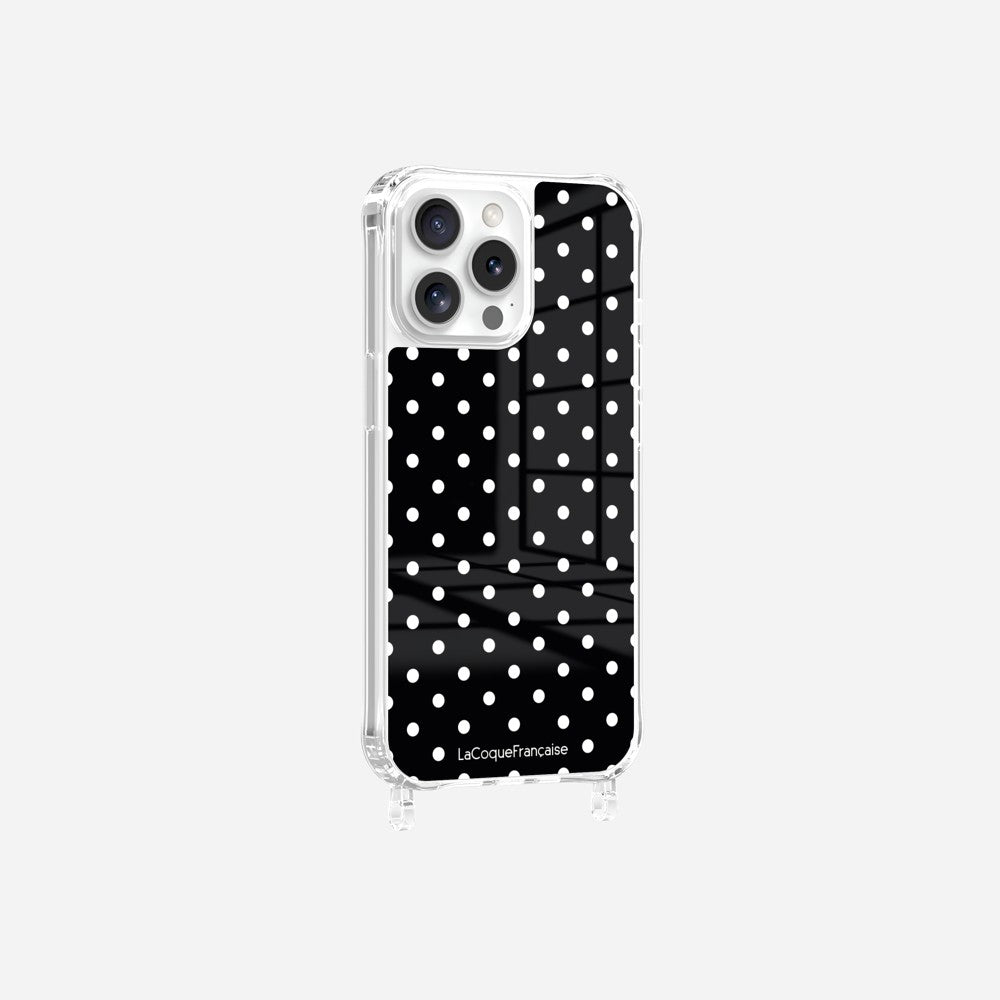 Coque Anneaux Imprimee Pois Blanc