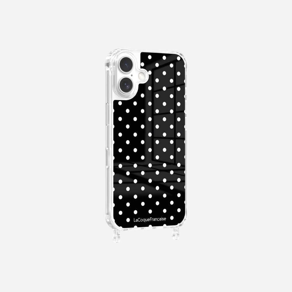 Coque Anneaux Imprimee Pois Blanc