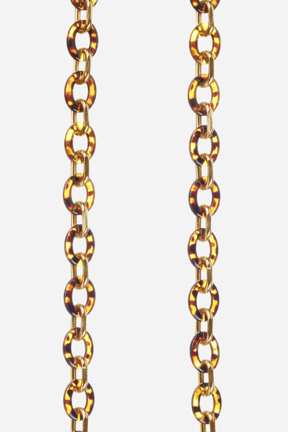 Chaine Longue Cassy Ecaille Marron 120 cm