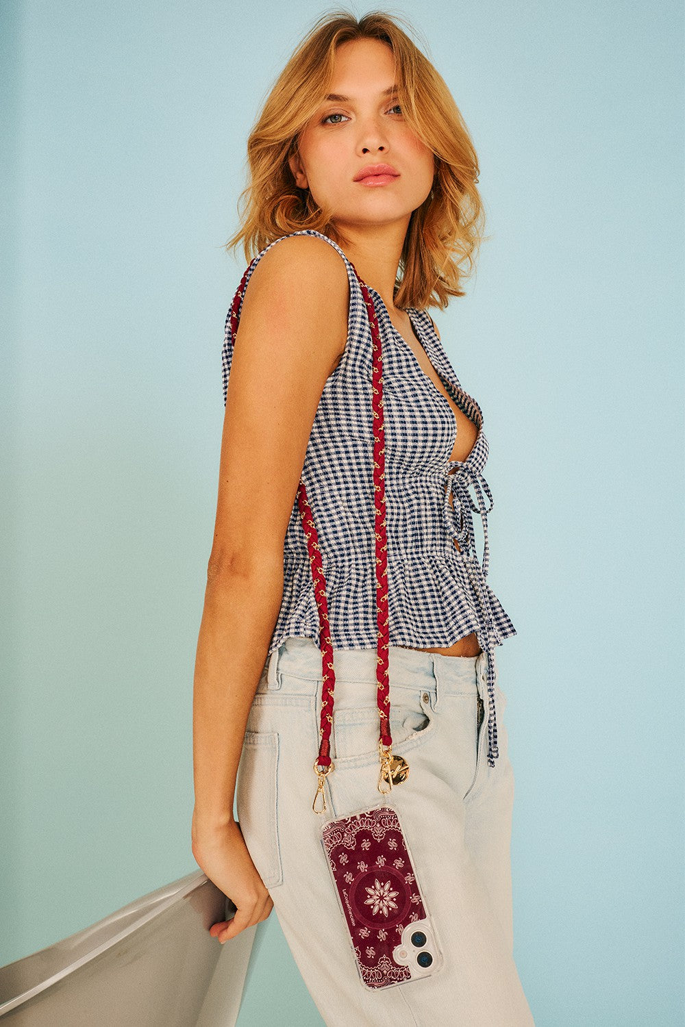 Chaine Longue Doha Bordeaux 120 cm