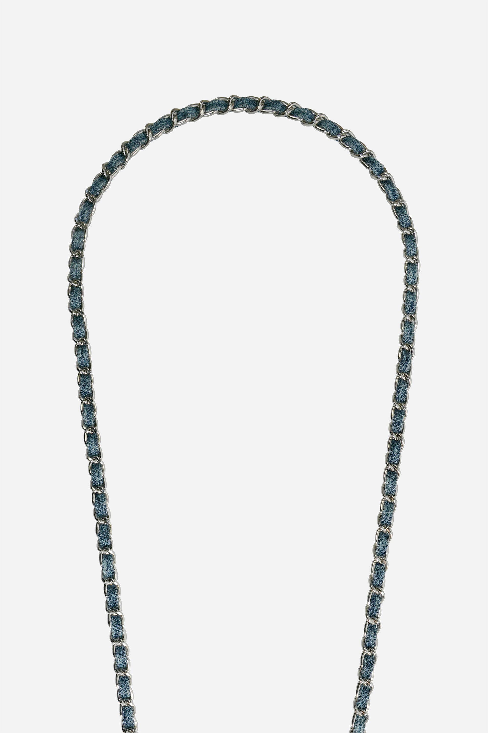 Chaine Longue Cali Bleu Dore 120 cm