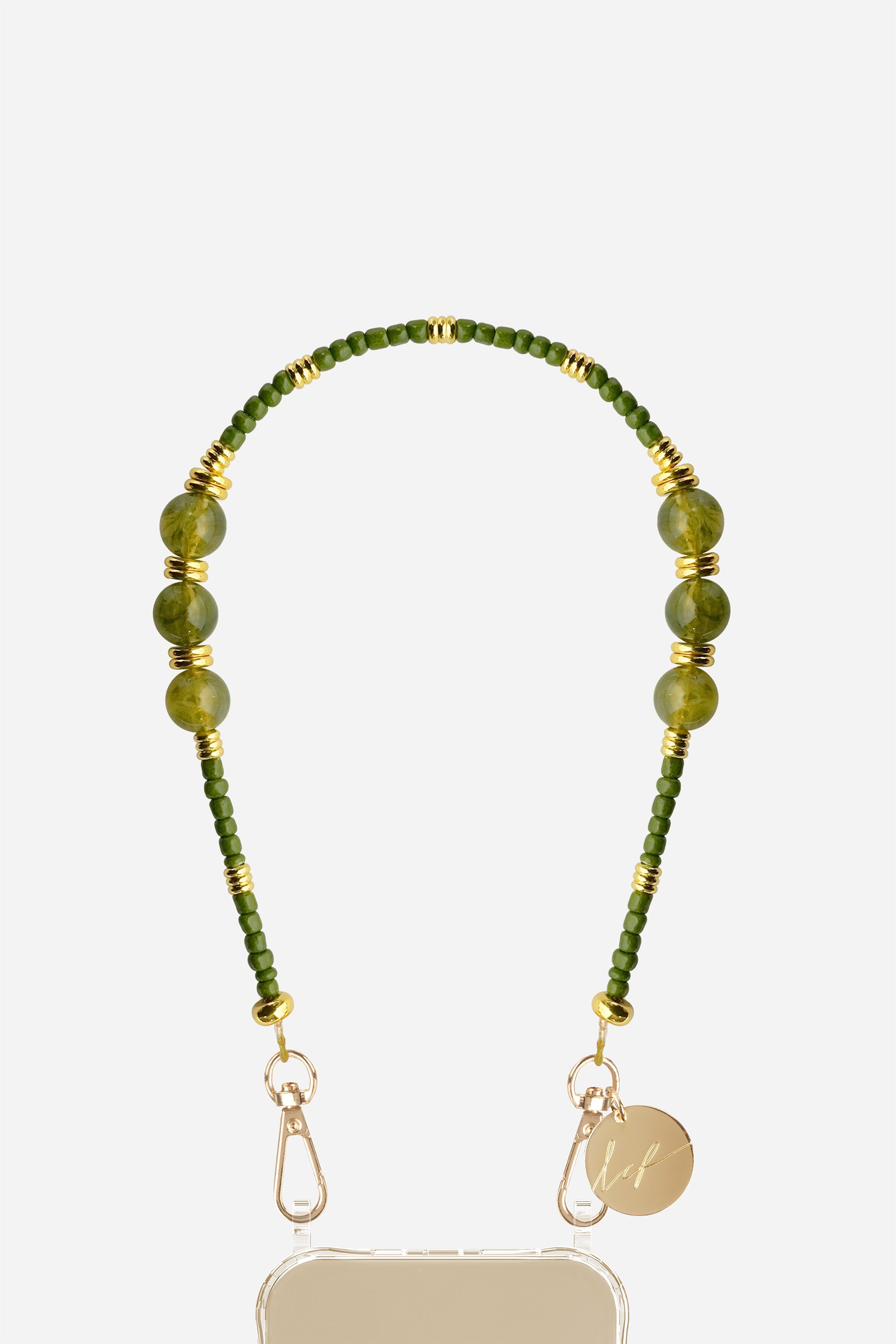 Iris Kaki Short Necklace 40 cm