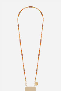 Chaine Longue Ornella Orange 120 cm