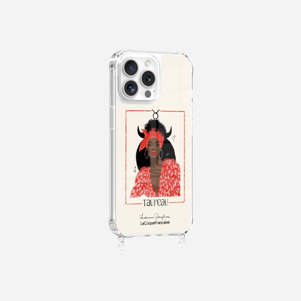 Coque LUDIVINE JOSEPHINE X LCF Anneaux Imprimee Taureau
