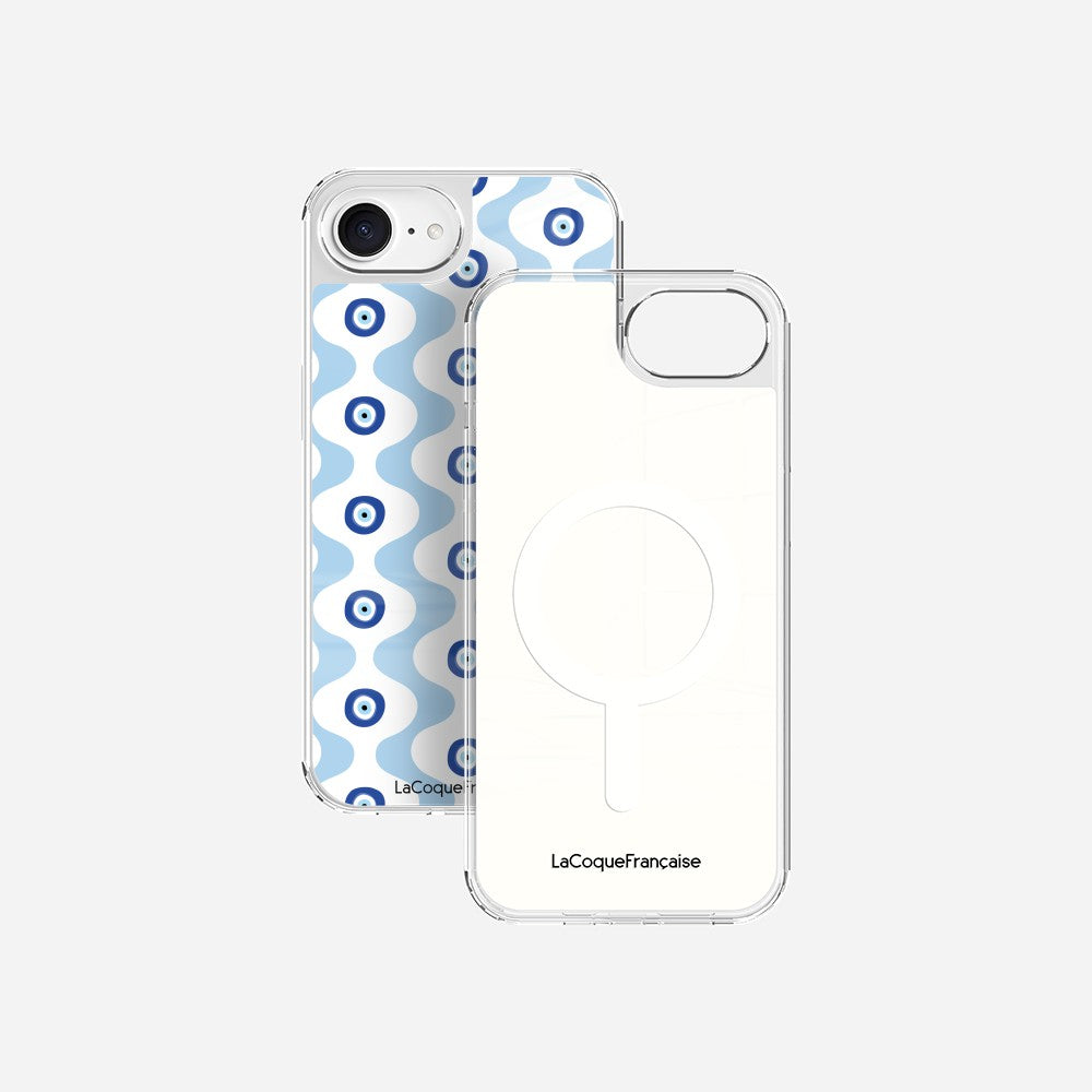 Coque Sans Anneaux Imprimee Vagues Bleu