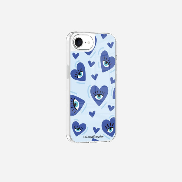 Coque Sans Anneaux Imprimee Yeux D'amour Bleu