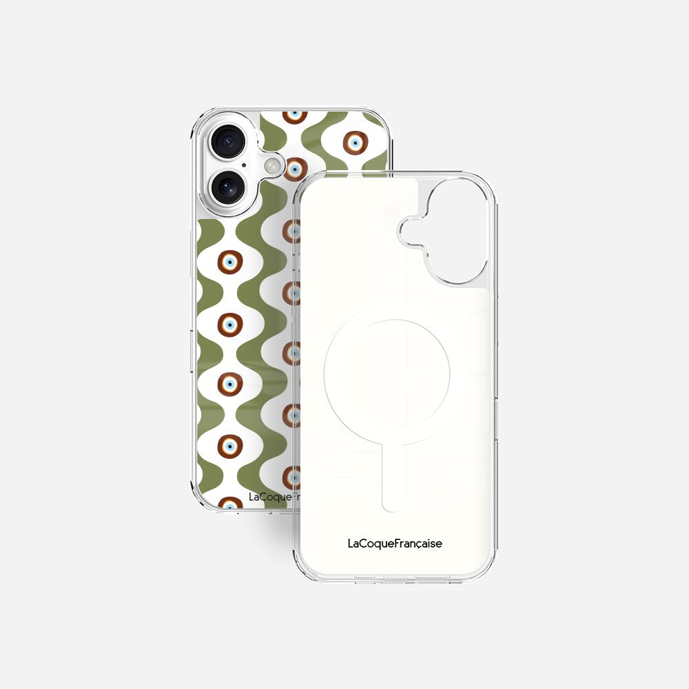 Coque Sans Anneaux Imprimee Vagues Vert