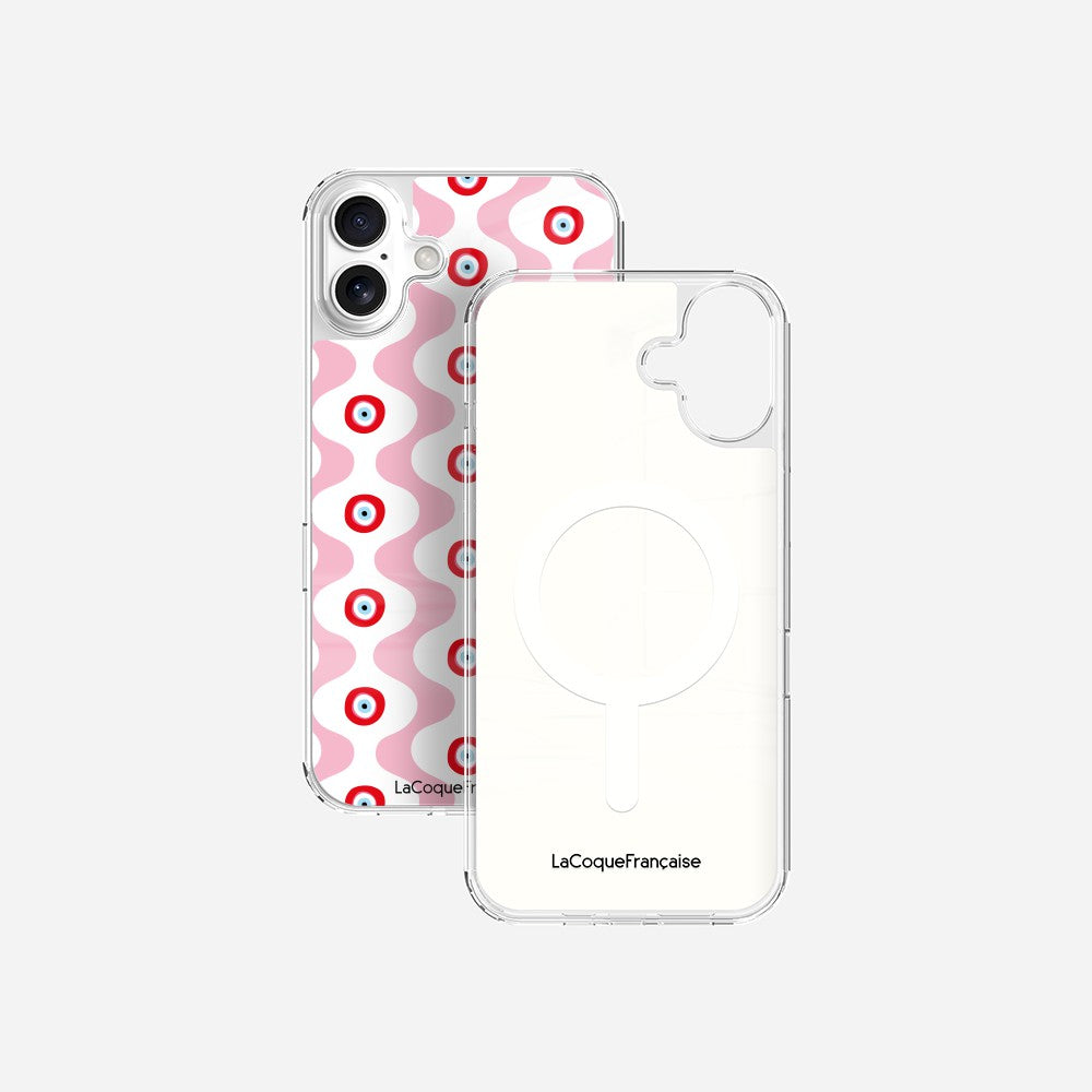 Coque Sans Anneaux Imprimee Vagues Rose