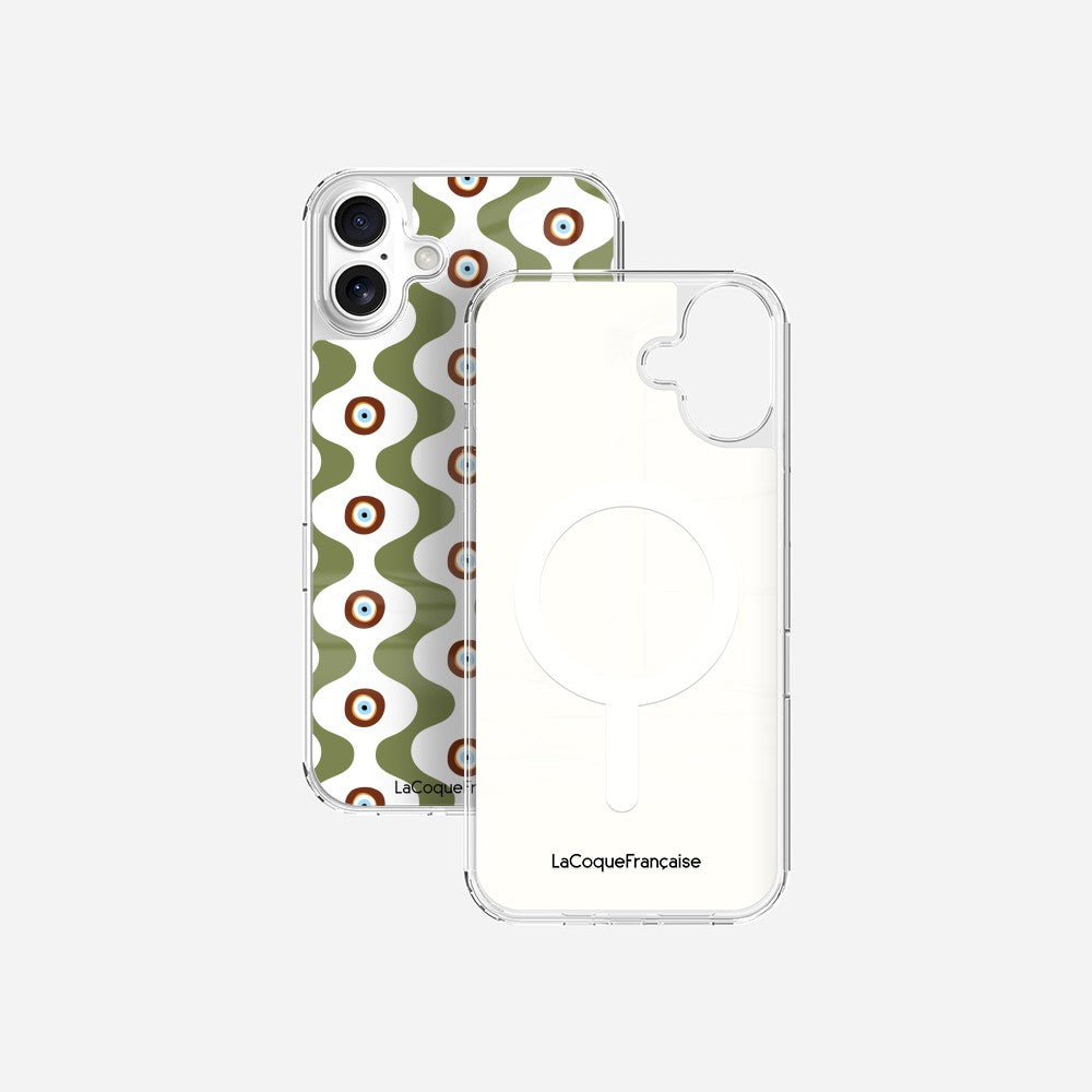Coque Sans Anneaux Imprimee Vagues Vert
