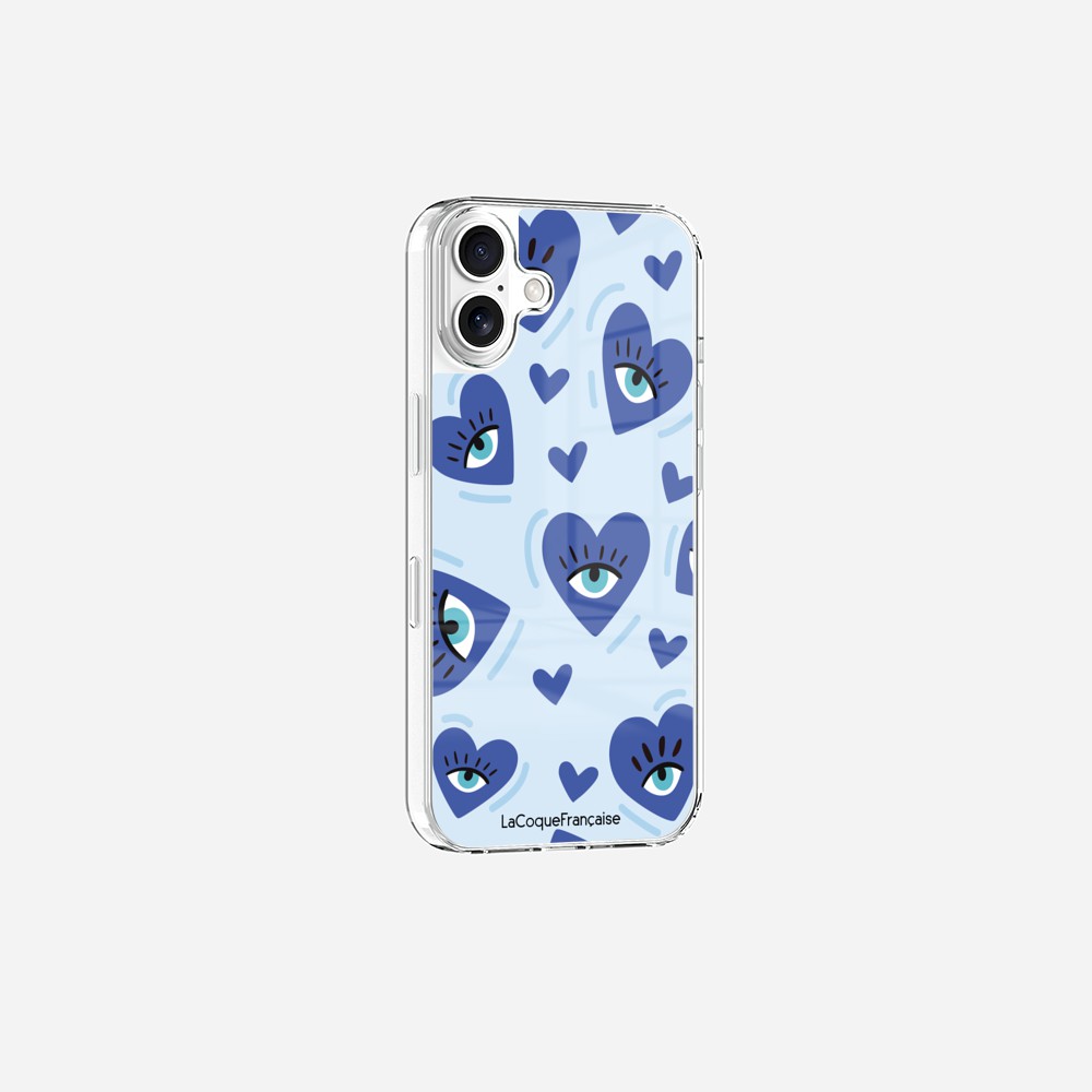 Coque Sans Anneaux Imprimee Yeux D'amour Bleu