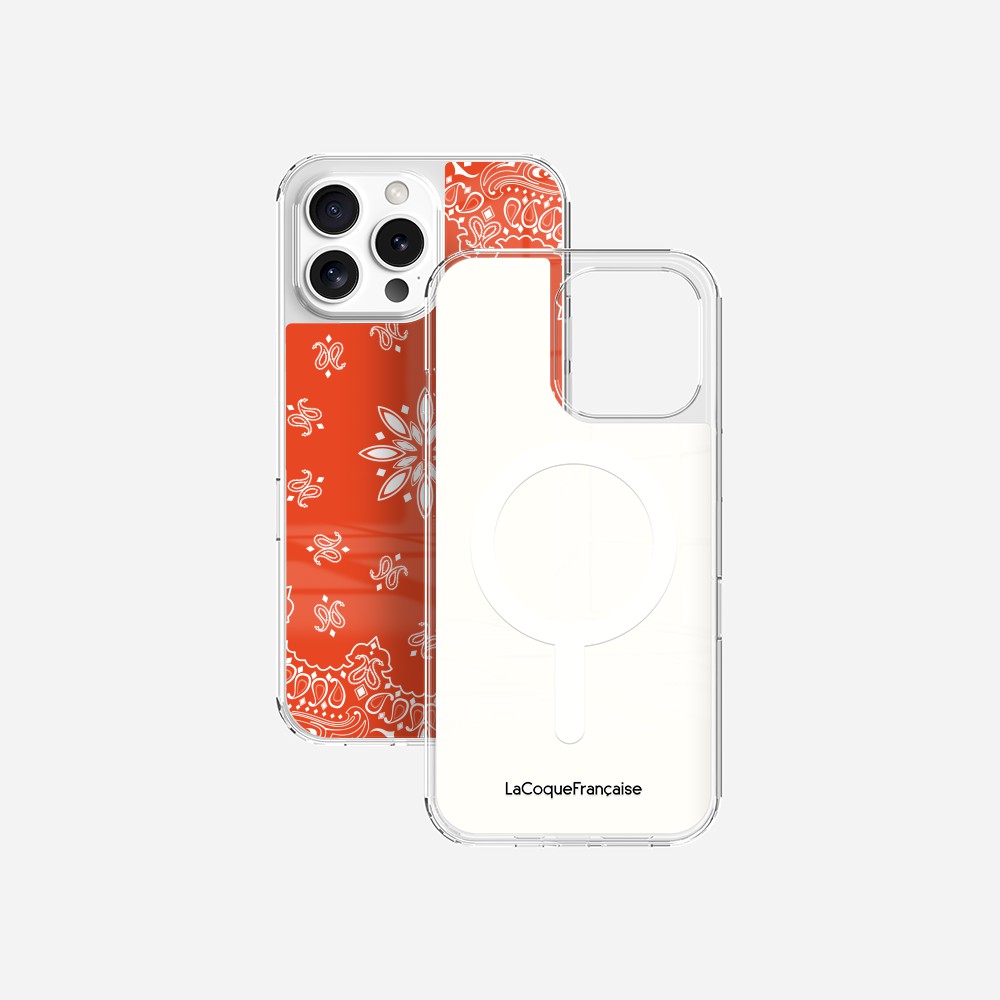 Coque Sans Anneaux Imprimee Bandana Orange - 24