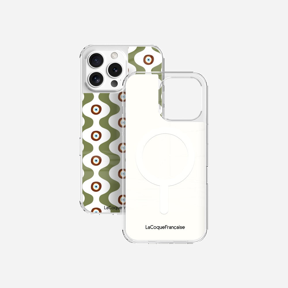 Coque Sans Anneaux Imprimee Vagues Vert