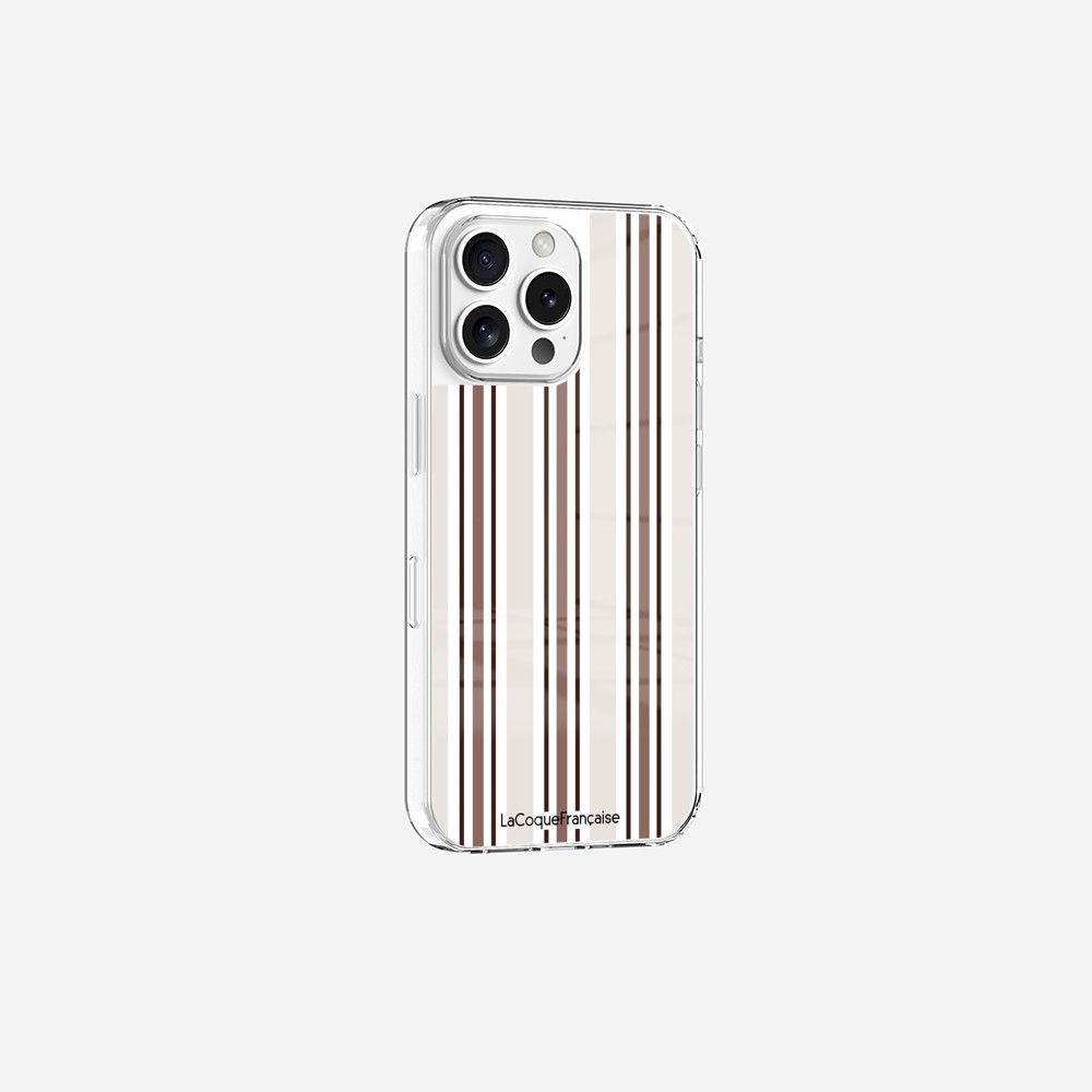 Greige Stripe Printed Ringless Case