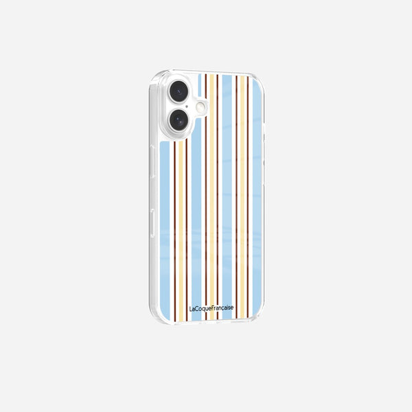 Coque Sans Anneaux Imprimee Rayure Bleue - 5