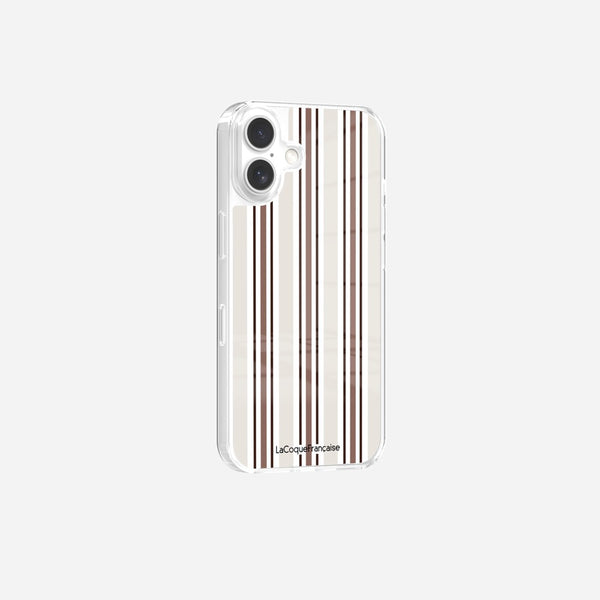 Coque Sans Anneaux Imprimee Rayure Greige - 5