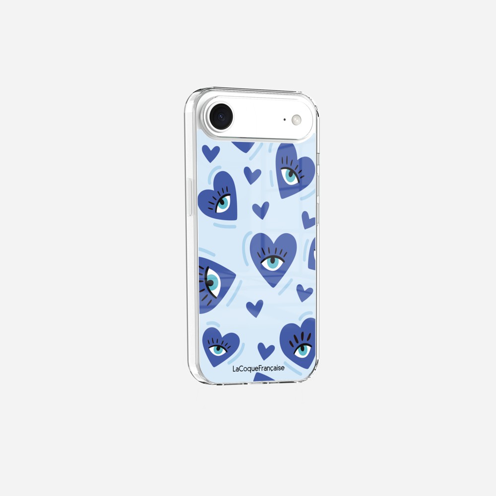 Coque Sans Anneaux Imprimee Yeux D'amour Bleu