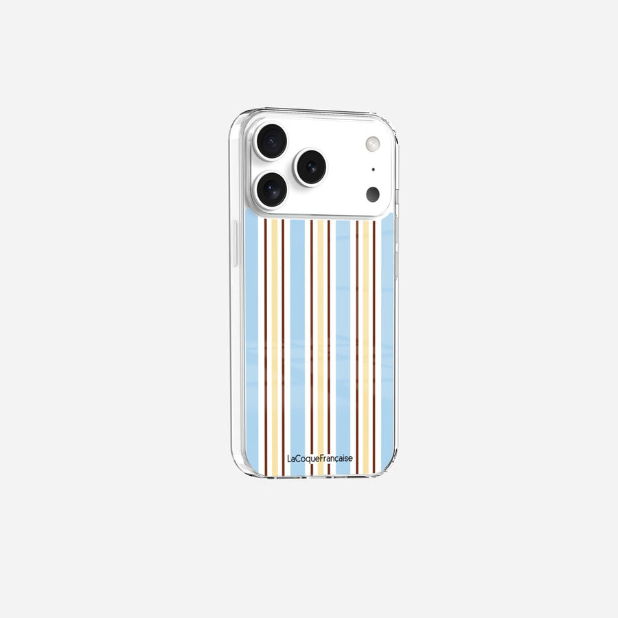 Coque Sans Anneaux Imprimee Rayure Bleue - 4