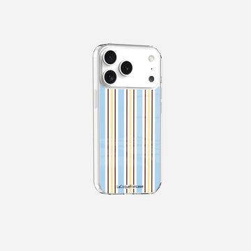 Coque Sans Anneaux Imprimee Rayure Bleue - 3