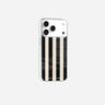 Coque Sans Anneaux Imprimee Rayure Noir Beige - 3