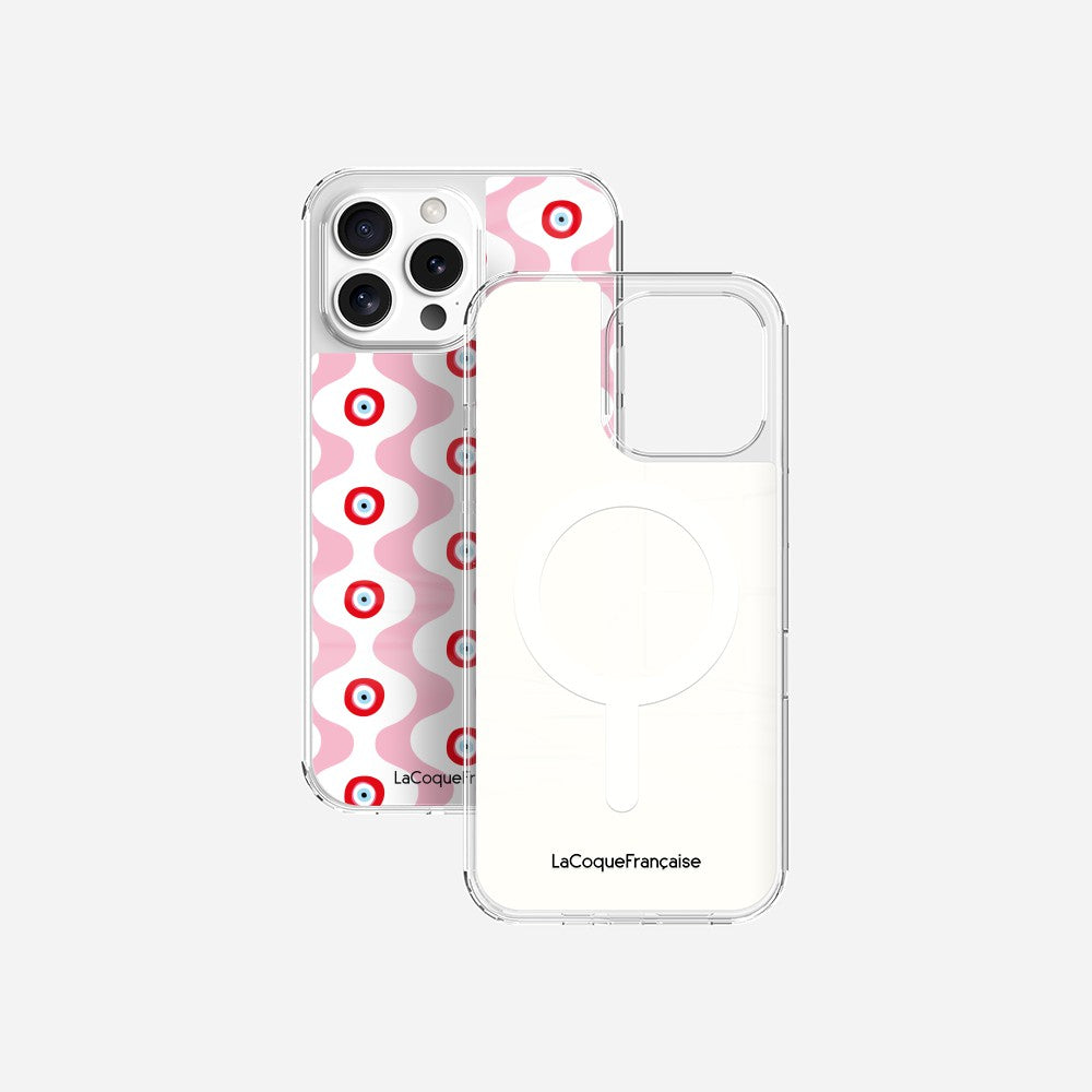 Coque Sans Anneaux Imprimee Vagues Rose