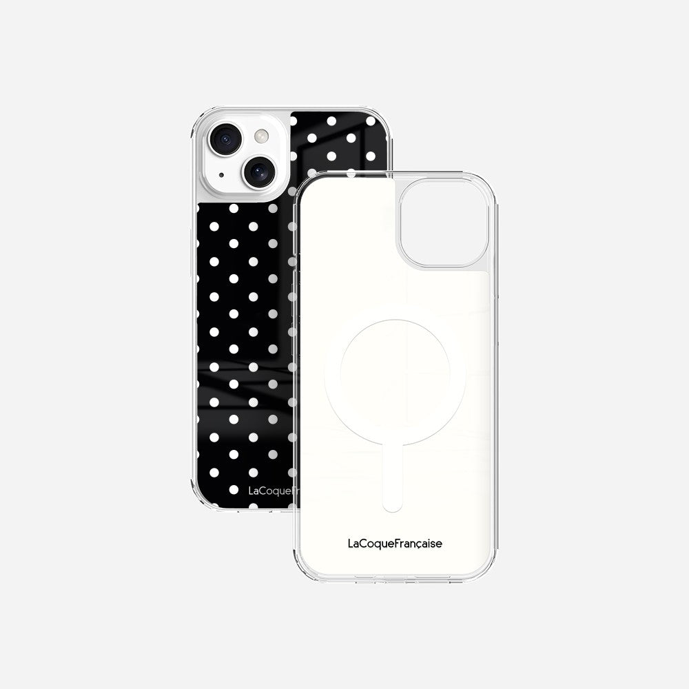 Coque Sans Anneaux Imprimee Pois Blanc